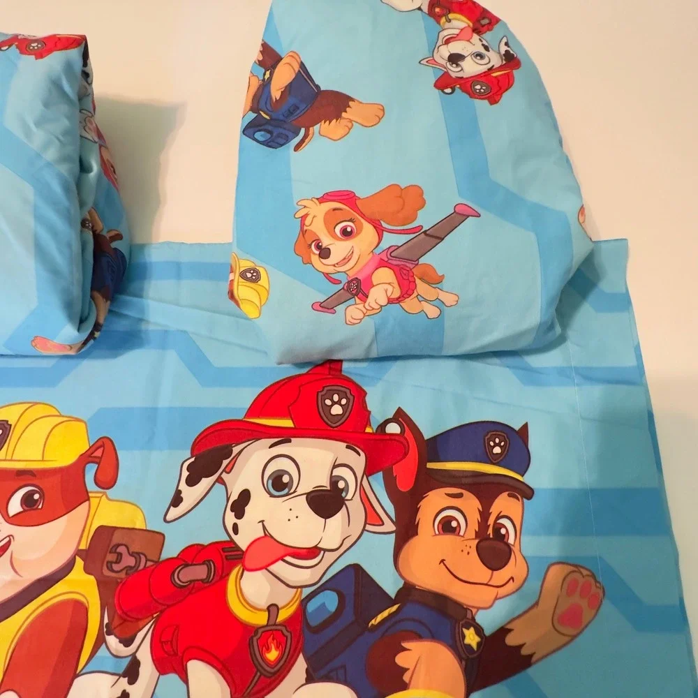 Nickelodeon Paw Patrol Blue 2 Twin Fitted Sheets and 1 Pillowcase Set 2016